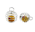 Lantern Spring Spiral Bead Cages Pendants Silver Gold Bronze Gunmetal Color Alloy for Necklace Jewelry DIY Finding Charms