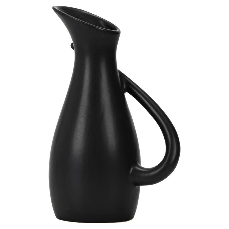 Wholesale Nordic Style Creative Ceramic Teapot Trendy Donut Matte Vase Farmhouse Retro Wedding Ornament Decoration