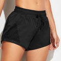 Summer Fashionable Solid Color Loose Breathable Women's Fitness Yoga Shorts With Hollowed Out Sports Health Shorts