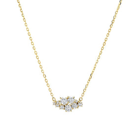 For Pearl Hyacinth Flower Pendant 925 Sterling Silver 18K Gold Plated Trendy 5A Zircon Necklace for Women