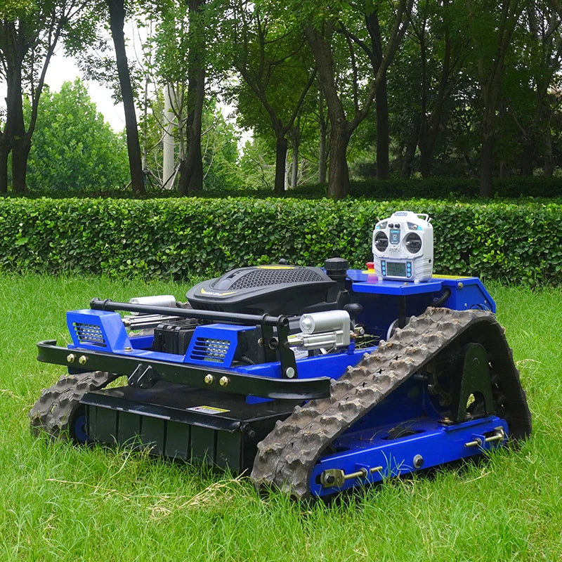 Factory Direct Cheap 500mm Remote Control Track Lawn Mower 7.5HP Petrol Zero Turn Industrial Grade 24V Voltage
