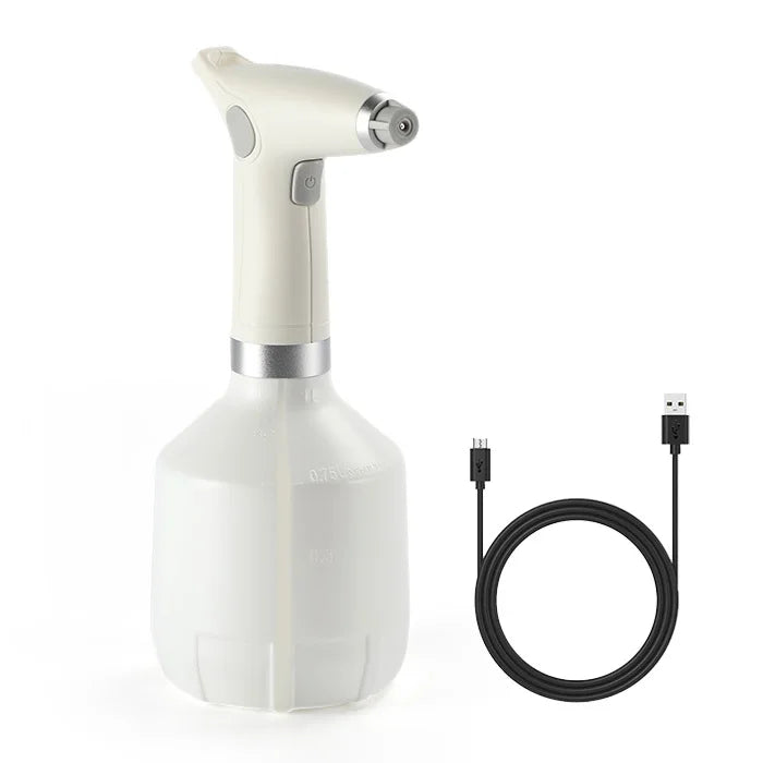 Automatic Electric Plastic Garden Sprayer 1L Battery Powered USB Rechargeable Portable Adjustable Nozzle Fine Mist Stream Spray