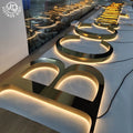 Outdoor 3D Led Illuminated Letter logo Stainless Steel Channel Letter Advertising Signs for Shop