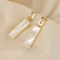 Geometric Rectangle Stud Earrings Acrylic Long Earrings for Women 2025
