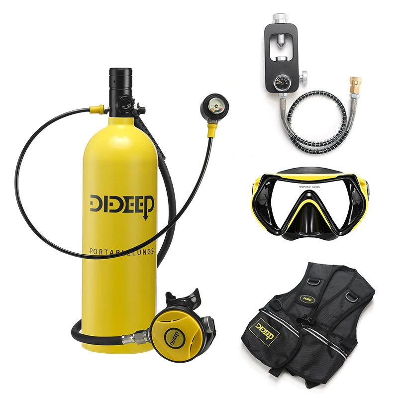 DIDEEP 2 Liter Underwater 20-30Minutes Portable Scuba Diving  Suit Tank