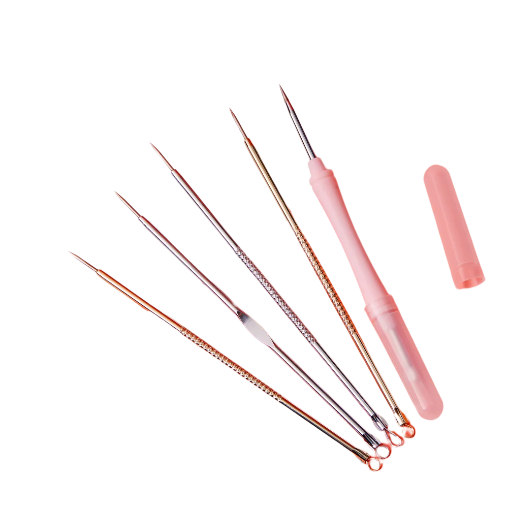 SBELLE Stainless Steel Acne Needle Set Facial Skin Care Blackhead Remover Acne Needle Kit Facial Pore Cleaner