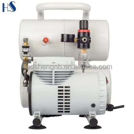 AS06T 1/4HP Air Brush Compressor with 8L Tank 65-68 L/MIN Airflow & 3.5bar/50min Max Pressure for Painting