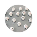 Kawaii Smiling Tooth Cabochons 24mm Resin Molar Cabochons for Shaker Decorations Nail Deco Slime Dollhouse Fairytale Cabochon