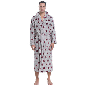 China Factory Customized Wholesale Price Thermal Robes Cotton Cut Velvet Waffle Coral Fleece Bathrobe for Men Women for Hotel