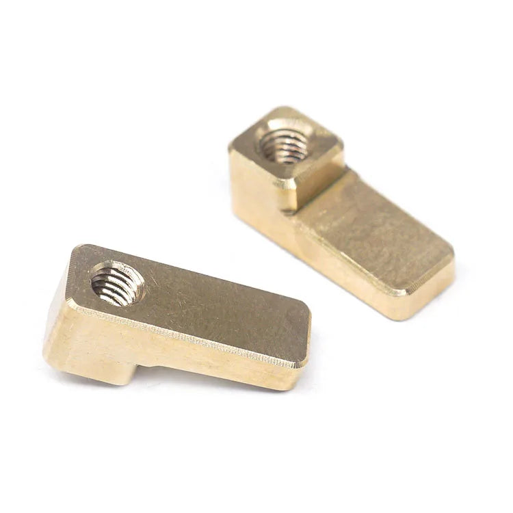Custom Cnc Milling Brass Block Female Spade Connectors Brass Crimp Terminals CNC Milled Machining