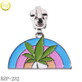 Custom Designer Metal Zipper Pulls logo #5 Head Slider Enamel Zipper Puller Tags for Clothing Accessory
