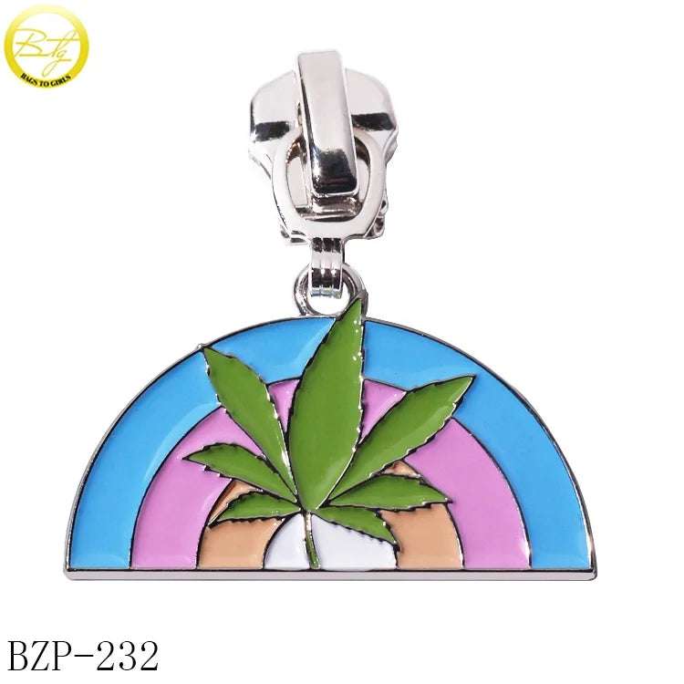 Custom Designer Metal Zipper Pulls logo #5 Head Slider Enamel Zipper Puller Tags for Clothing Accessory