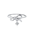 Fine Jewelry Wholesale 925 Sterling Silver 5a Zirconia Inlaid Hollow Bowknot Eternity Ring for Women