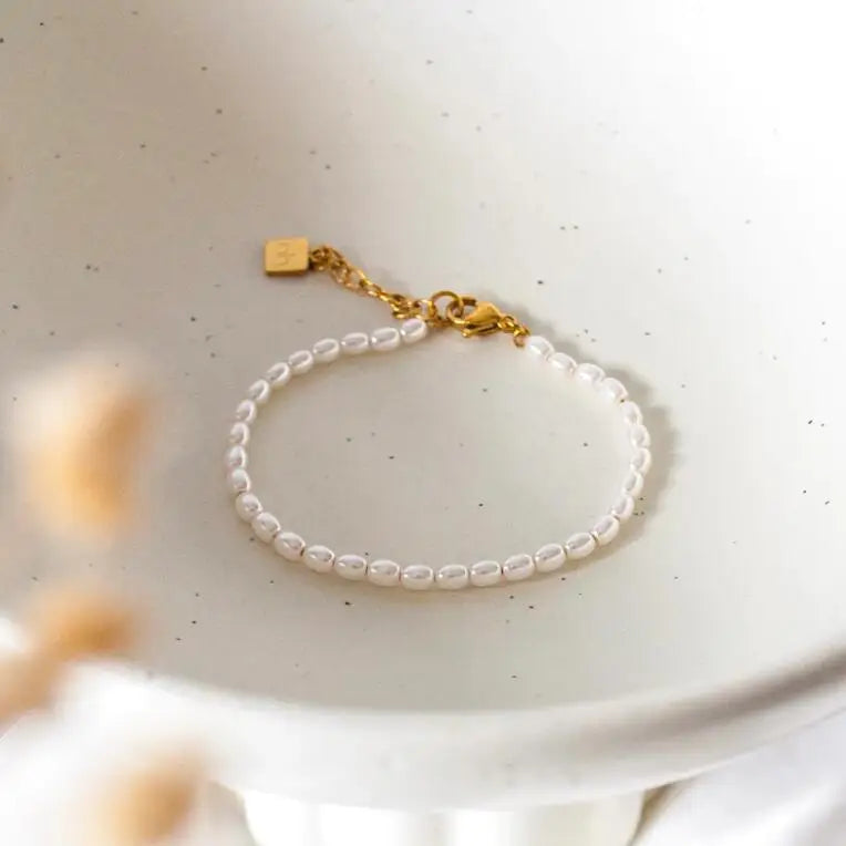 Inspire Jewelry Real Natural Fresh Water Freshwater Cultured Baroque Shape Stretch Elastic Wholesale Pearl Bangle Bracelet Women