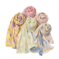 2021 New Pearl Chiffon Hijab Travel Turban Silk Wholesale Tie Dye Scarf