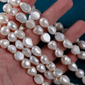 9mm Baroque Freshwater Pearl Beads White Irregular Loose DIY Natural Ingredients