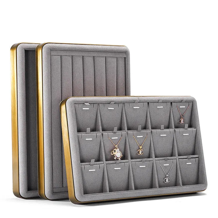 Exquisite Jewelry Props Multipurpose Metal Jewelry Tray Luxury High End Jewelry Display Pallets