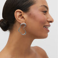 J&D Minimalist Handmade Jewelry Earring 18K Gold Plated Stainless Steel Irregular Shape Hollow Stud Earrings