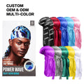 Custom Logo Low MOQ 19 Colors Silky Durag with Long Tail Wide Strap for Men Women Silk Satin Durag Headwraps Wave Cap