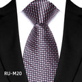 2023 Male Men Ties Business Silk Blue Polk Dot Chinese Manufacturer Custom Polyester Woven Jacquard Necktie Men