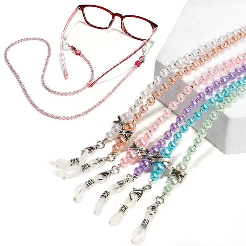 Elegant Pearl Glasses Chain Beaded Sunglasses Strap for Women