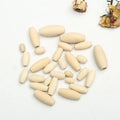 Wholesale DIY Natural Round Long Beech Wood Beads Oval Wooden Beads with Holes for Jewelry Making