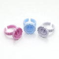 Wholesale Eyelash Extension Tools Plastic Eyelash Accessories Glue Holder Ring 100pcs/pack for Eyelash Extension