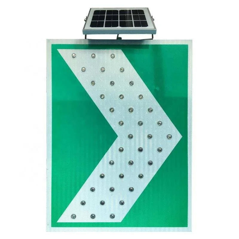 Custom Reflective Safety Flashing LED Triangle Road Sign 70cm Diamond Grade Reflective Film YCTRAFFIC Brand MegaBDM