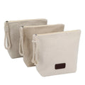 Double-layer Thickened Cotton Jute Canvas Bowl Shape Travel Make up Storage Bag Zipper Pouch Cosmetic Bag with Rope Handler