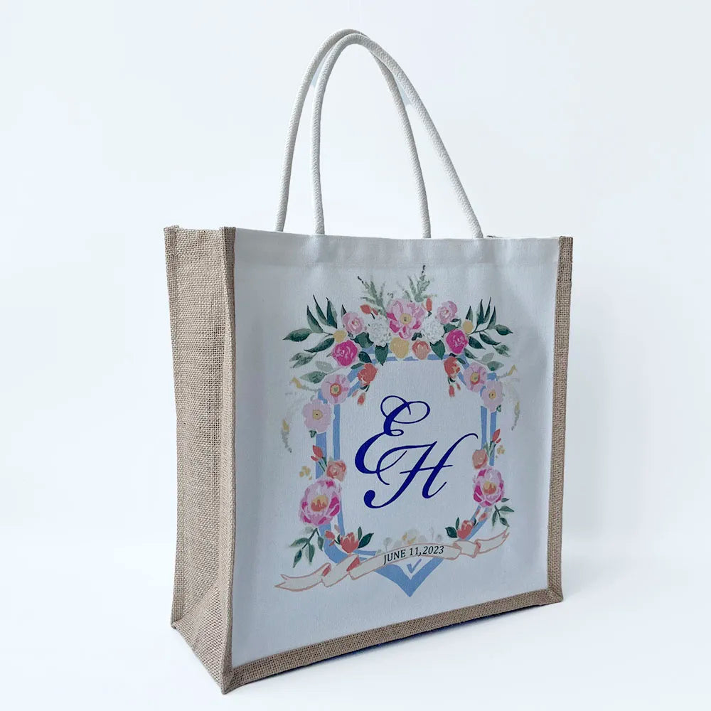 Eco Friendly Grocery Daily Carrying Casual Custom logo Jute Shopping Tote Bag Gift Gym Wholesale Laminated Tote Jute Bags