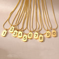 Personalized Lucky Number Necklace for Women Girls Non Tarnish Fashion 18K Gold Plated Custom 0123456789 Number Pendant Necklace