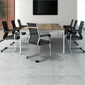 Simple Conference Office Chair Reception Chair Training Bow Base Computer Leather Chair