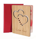 I Love You Bamboo Wedding Inviration Wooden Crafts Mothers Day Happy Valentines Day Greeting Cards Thank You Cards Gifts