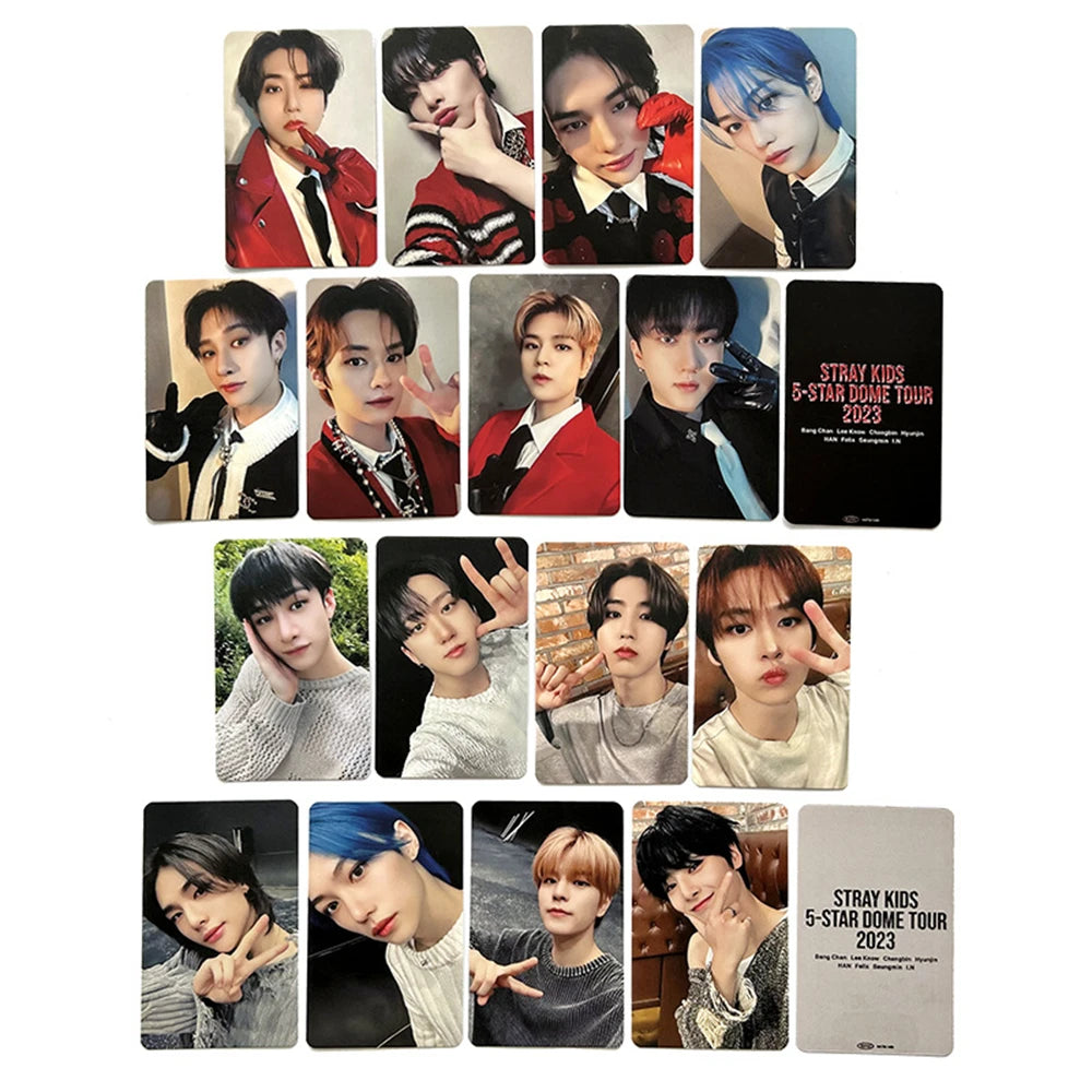KPOP Stray Kids Album Photocards 8Pcs/Set 5-STAR Dome Tour 2023 Postcard HyunJin BangChan Felix Leeknow LOMO Cards Fans Collect