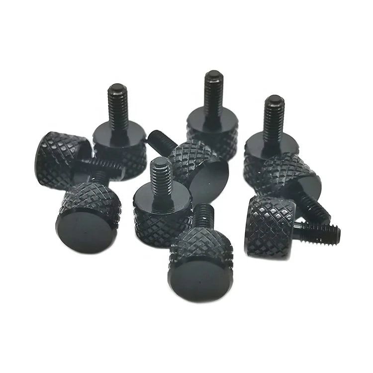 Custom Coloured Anodized Thumb Screws Donguan Hardware Aluminum Oxide Fastener Anodised CNC Turning Thumb Screw
