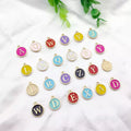 Wholesale New 18k Gold Plated DIY Jewelry Colorful Enamel Initial A-Z Letters Alphabet Pendant Character Charm Pendant