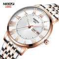 Nibosi 2527 Custom Made Brand Your Own Slim Gold Quartz Wristwatches Men Stainless Steel Sapphire Logo Men Watches