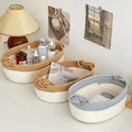 Desk Cotton Rope Woven Cosmetics Storage Basket Collapsible Snacks Toy Organizer Bin