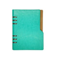 Custom Logo A5 6-Ring Binder Notebook PU Leather Removable Loose-leaf 100 Sheet Office Business Notepad with Pen Holder