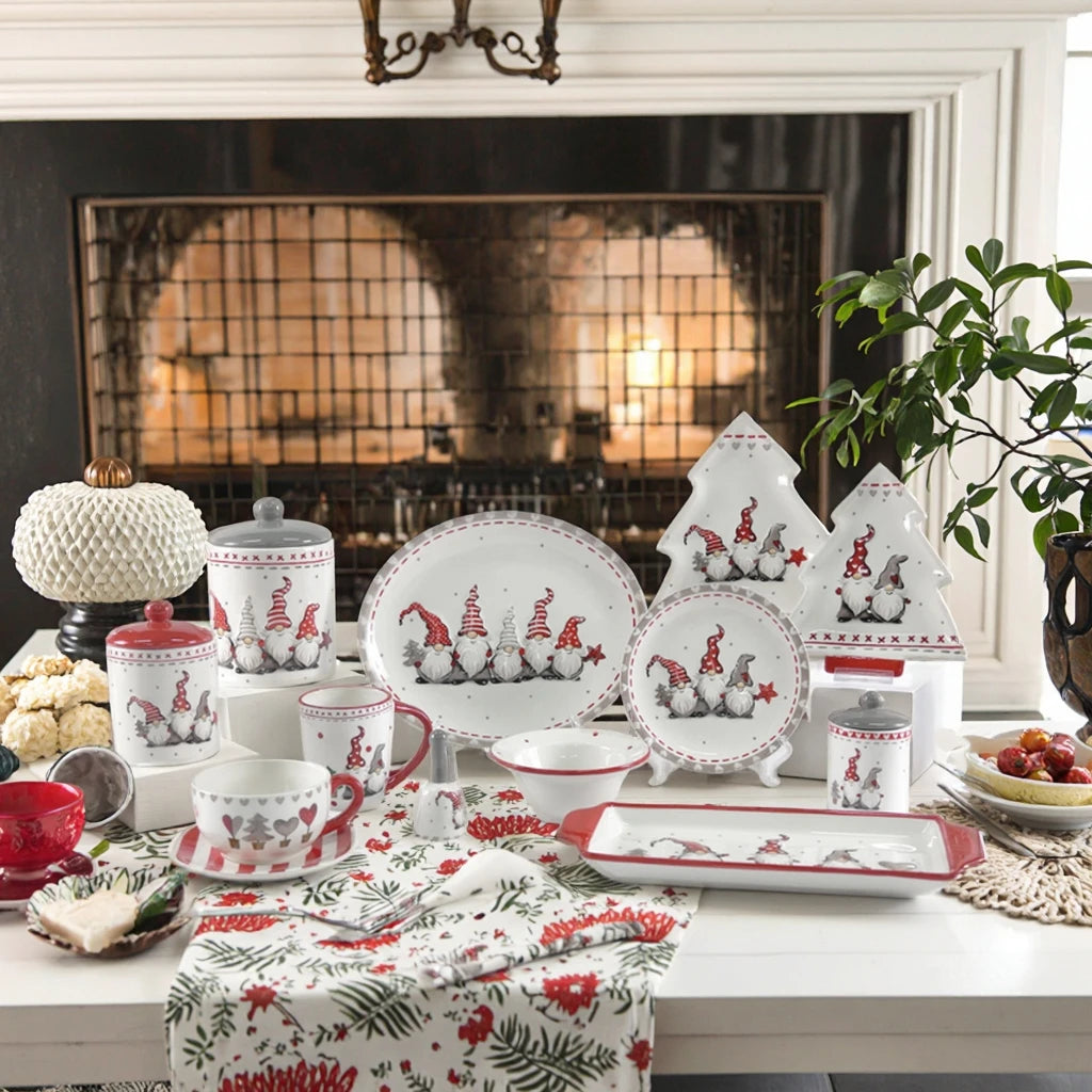 Custom Disposable Pottery Ceramic Dessert Plate with Bow for Parties Weddings Hotels