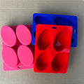 Early Riser 4 Cavity Silicone Oval  Shape Soap Mold for DIY Handmade Soap Tools