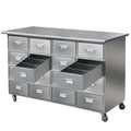 Custom Heavy Duty Sheet Metal Drawer Cabinet Powder-Coated Steel Tool Storage Unit with Lockable Drawers for Workshop/Factory