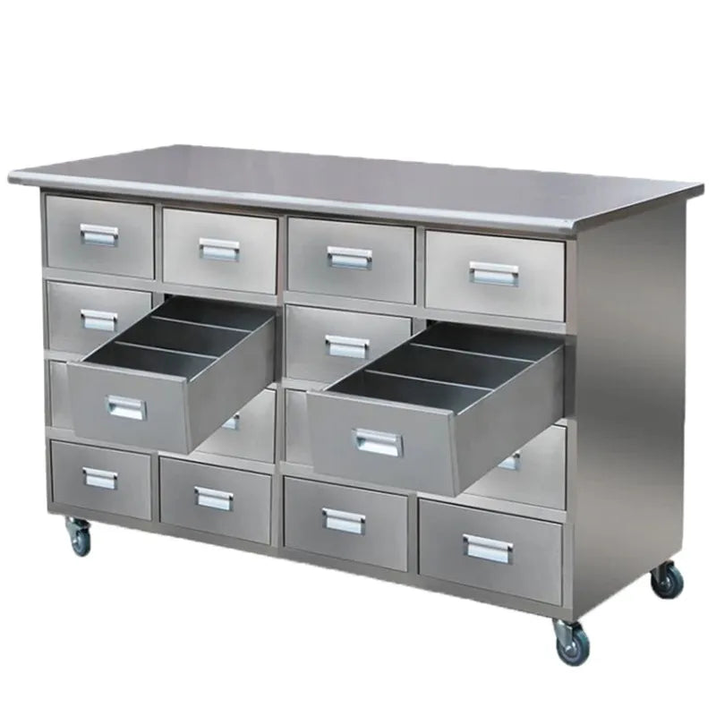 Custom Heavy Duty Sheet Metal Drawer Cabinet Powder-Coated Steel Tool Storage Unit with Lockable Drawers for Workshop/Factory