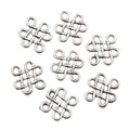 Charms Chinese Knot Connector 17x14mm Handmade Making FitVintage Tibetan Silver Color PendantsDIY for Bracelet Necklace