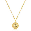 Round Men Ladies Glossy 18k Gold Luxury Jewelry for Women Wholesale Sterling Silver 925 Heart Pendant Necklace