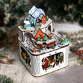 2026 New Trending Plywood Christmas Town Custom Laser Cut Wood Mountain Villages Tree Light Secene for Christmas Decoration