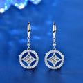 Fashion High Quality 925 Woman Sterling Silver Mossianite Hollow Coin Long Wild Tassel Drop Earrings for Girls
