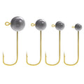 DN 1.5g 2.5g 3.5g 5g 10pcs/bag Golden Jig Head Reinforced Jig Head Hook High-carbon Fishing Hooks Super Hard Hooks Fishing