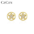 CZCITY Trending Popular Star Earing Designed Gold Woman Korean 925 Fashion Summer Ear Ring