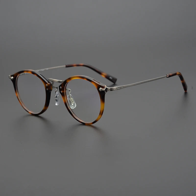 Unisex Computer Style Vintage Round-frame Glasses Frame Customizable Logo Stock Eyewear for Reading
